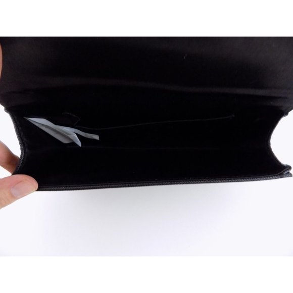 INC Black Clutch Cocktail Night Handbag - Picture 4 of 4